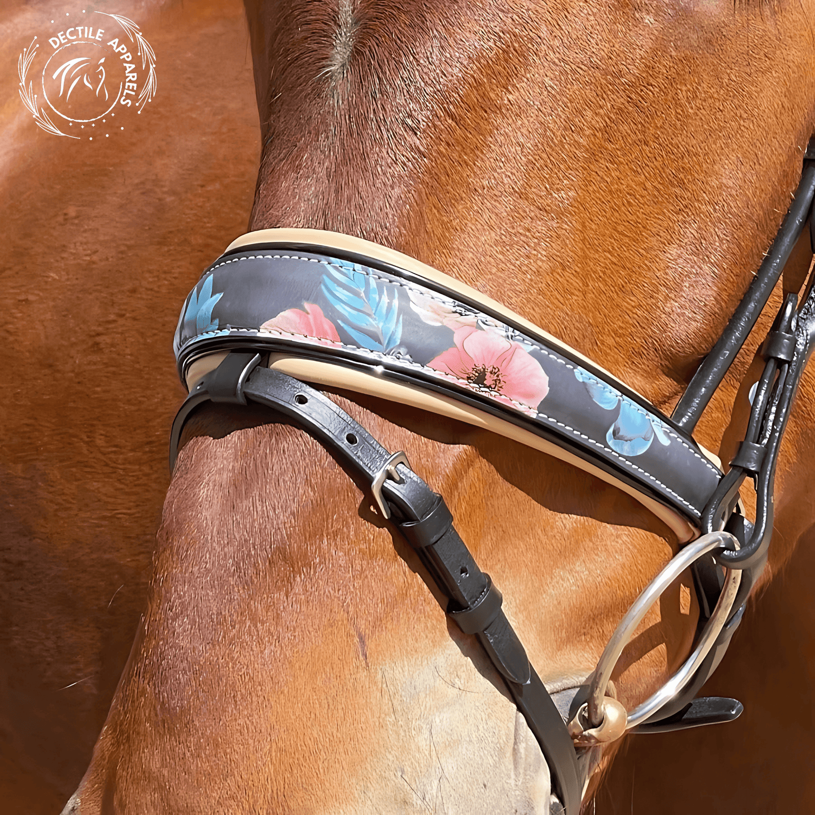 Fleur Snaffle Bridle Cream Padding