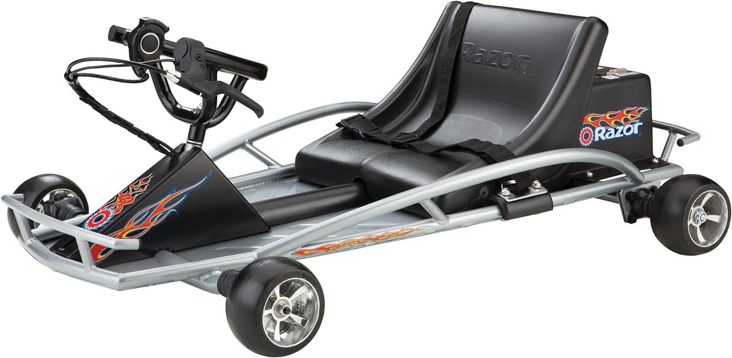 Razor Ground Force One - Electric Go-Kart for Ages 8+, Up to 12 MPH, Up to 40 Minutes of Continuous Use, Variable Speed Throttle, 24V Rechargeable Battery