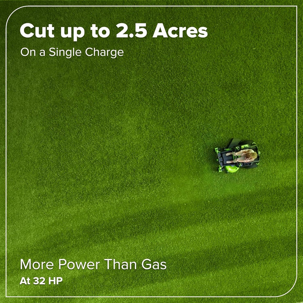 Greenworks 80V 42" CrossoverZ Zero Turn Riding Lawn Mower, (6) 6.0Ah Batteries and 600W Charger