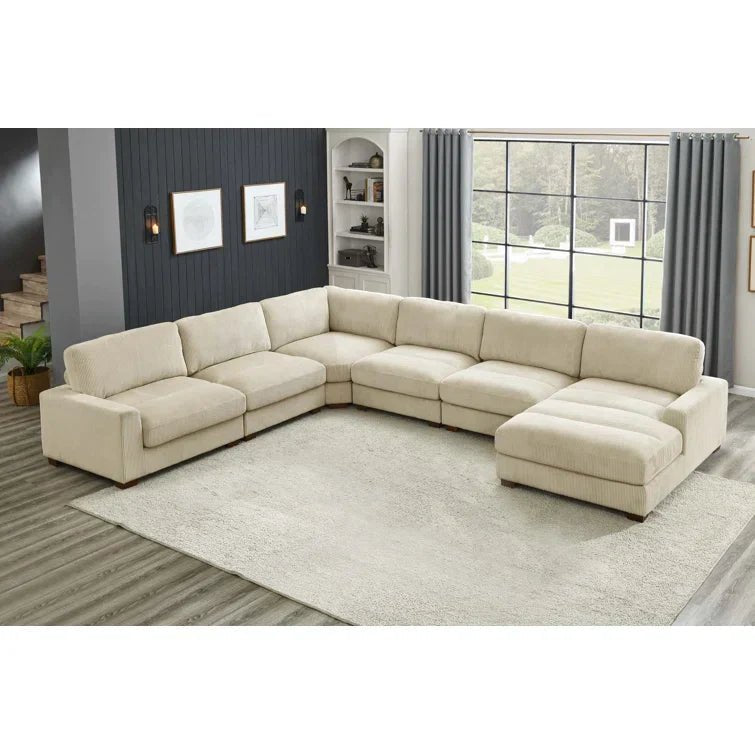 Aristedes 6 - Piece Corduroy Sectional