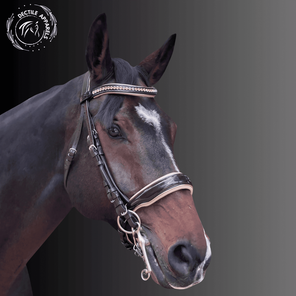 Florence Brown Patent Leather Double Bridle
