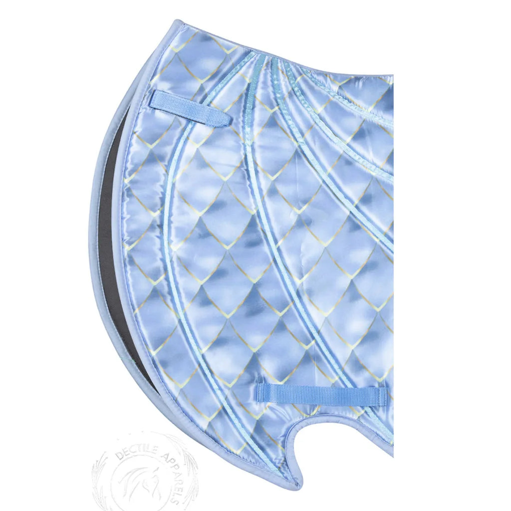 Light Blue Dragon Saddle Pad Set