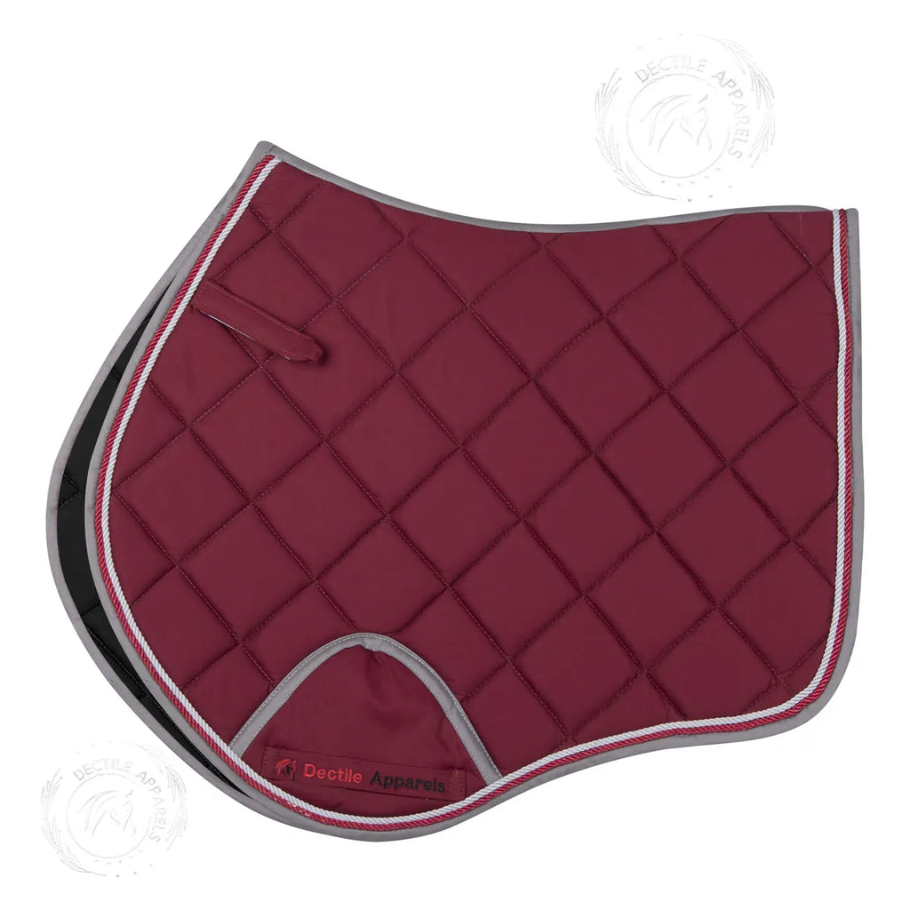Maroon English Saddle Pad Set