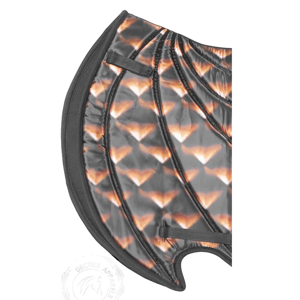 Black & Orange Dragon Saddle Pad With Premium Style