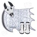 Silver Print Dragon Saddle Pad Set